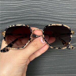 Krewe Sunglasses - 18K Titanium + Crema